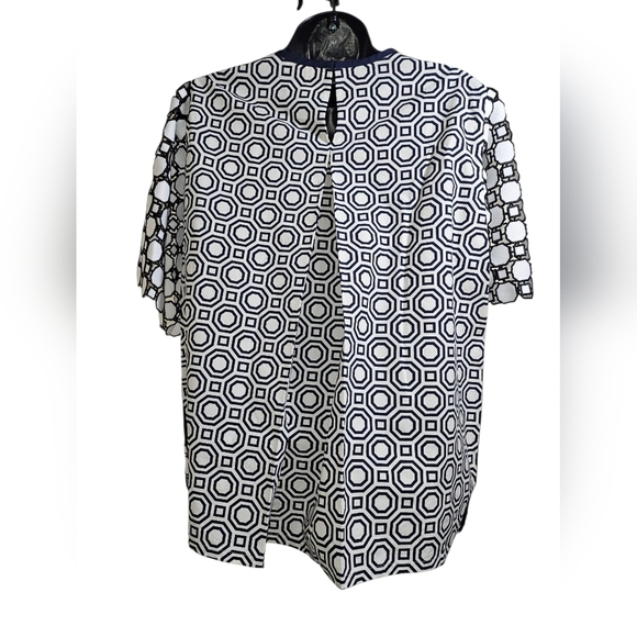 NWT Tory Burch Gloria Geometric Top 6 Medium - Picture 2 of 12